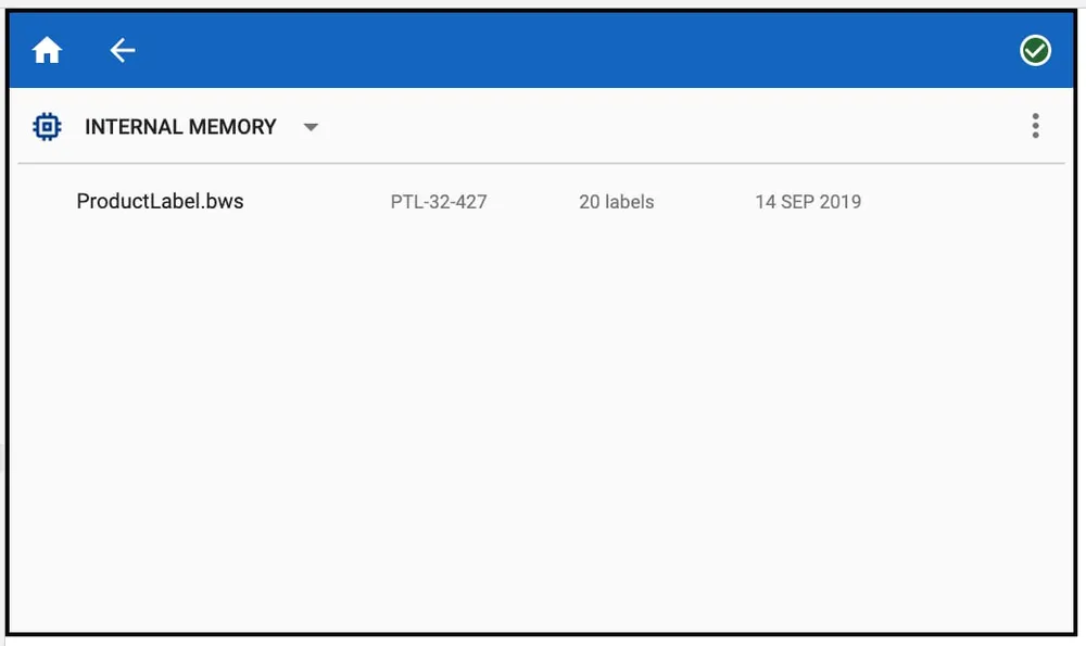 The Files screen users started from