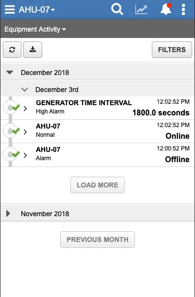Metasys UI mobile — alarms