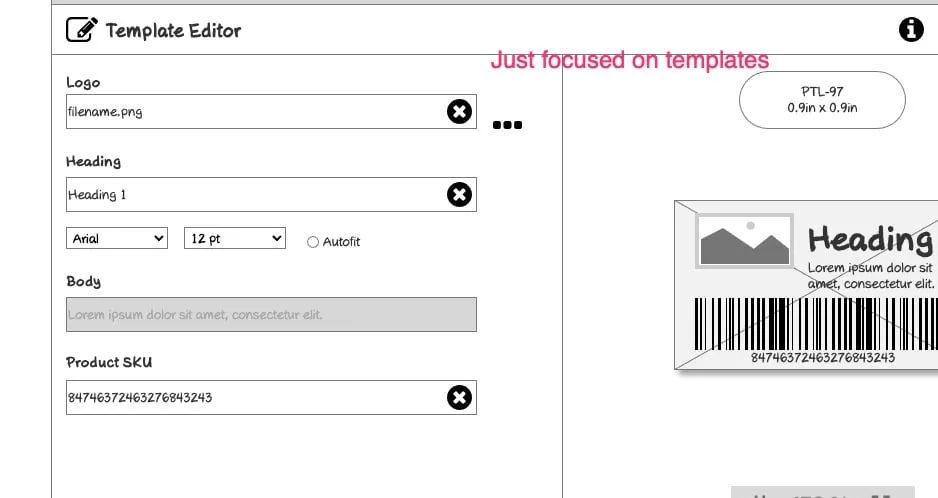 Template editing, right on the printer