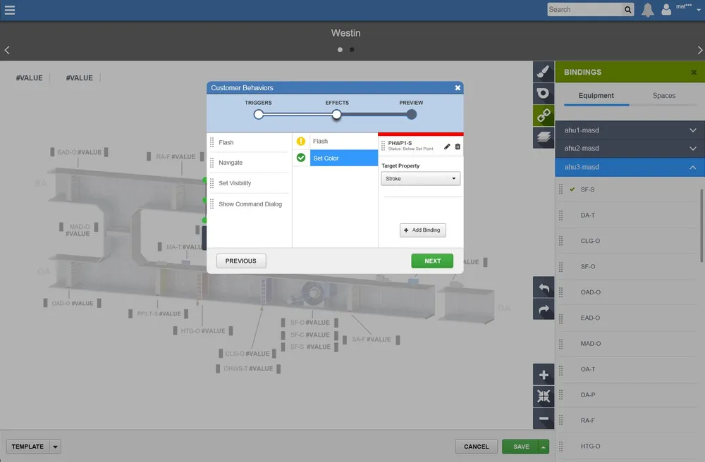 Custom Behaviors wizard — previewing the behavior